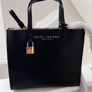 Marc Jacobs Black Satchel with Gold Accents